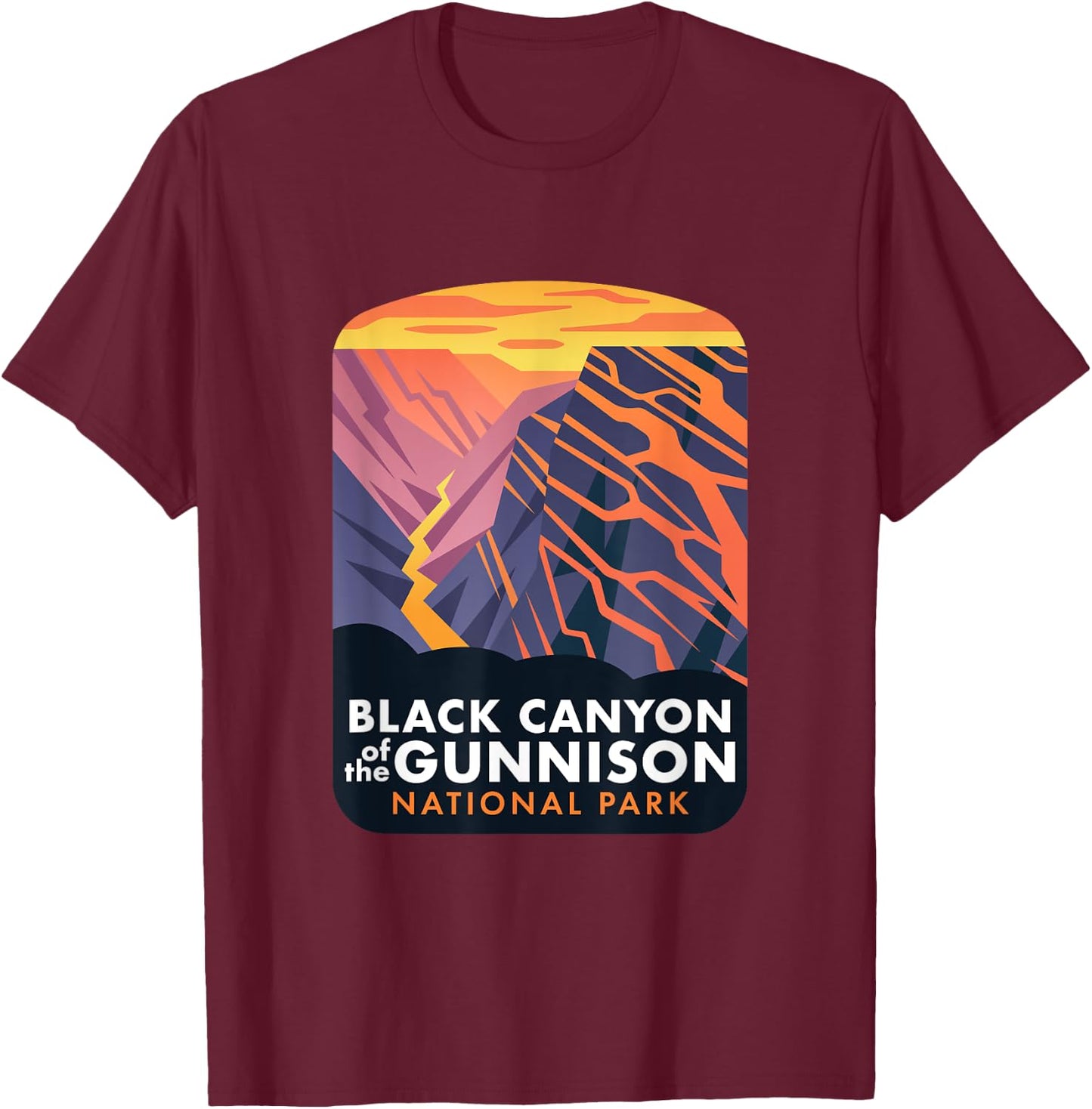 Black Canyon of the Gunnison National Park T-Shirt - T-Shirt | Maroon
