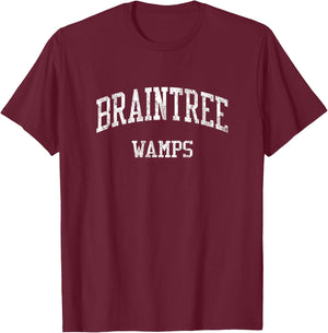 Braintree High School HS Braintree MA Vintage Sports T-Shirt - T-Shirt | Maroon
