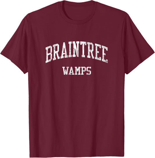 Braintree High School HS Braintree MA Vintage Sports T-Shirt - T-Shirt | Maroon