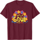 Offizielle De La Soul 90 cm hoch und steigend T-Shirt - T-Shirt | Maroon