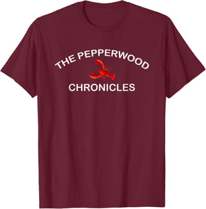 The Pepperwood Chronicles, Funny Shrimp Meme Joke Parody T-Shirt - T-Shirt | Maroon
