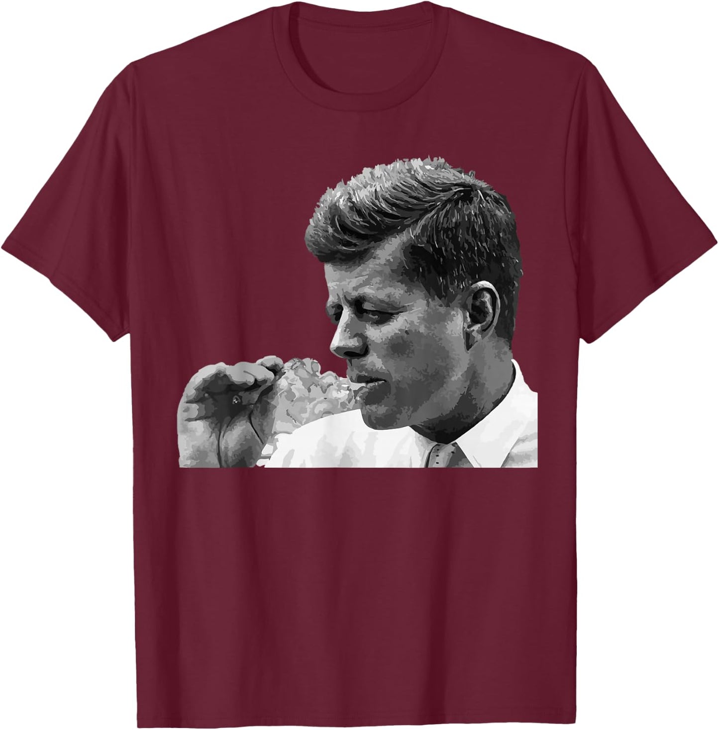 JFK John F Kennedy Cigar Smoking Smoker T-Shirt - T-Shirt | Maroon