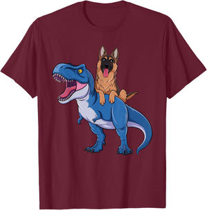 Best German Shepherd Art Women German Shepherd Lover T-Shirt - T-Shirt | Maroon