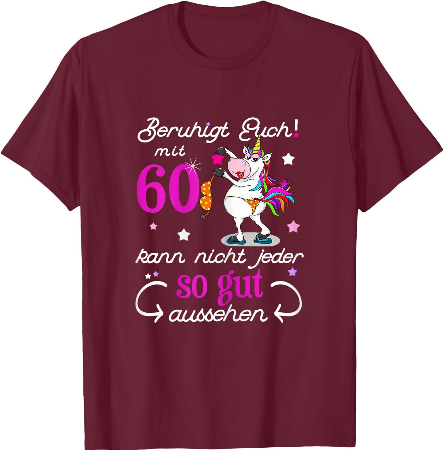 Women's 60th Birthday Vintage 1964 60 Years Gift Woman , black T-Shirt - T-Shirt | Maroon