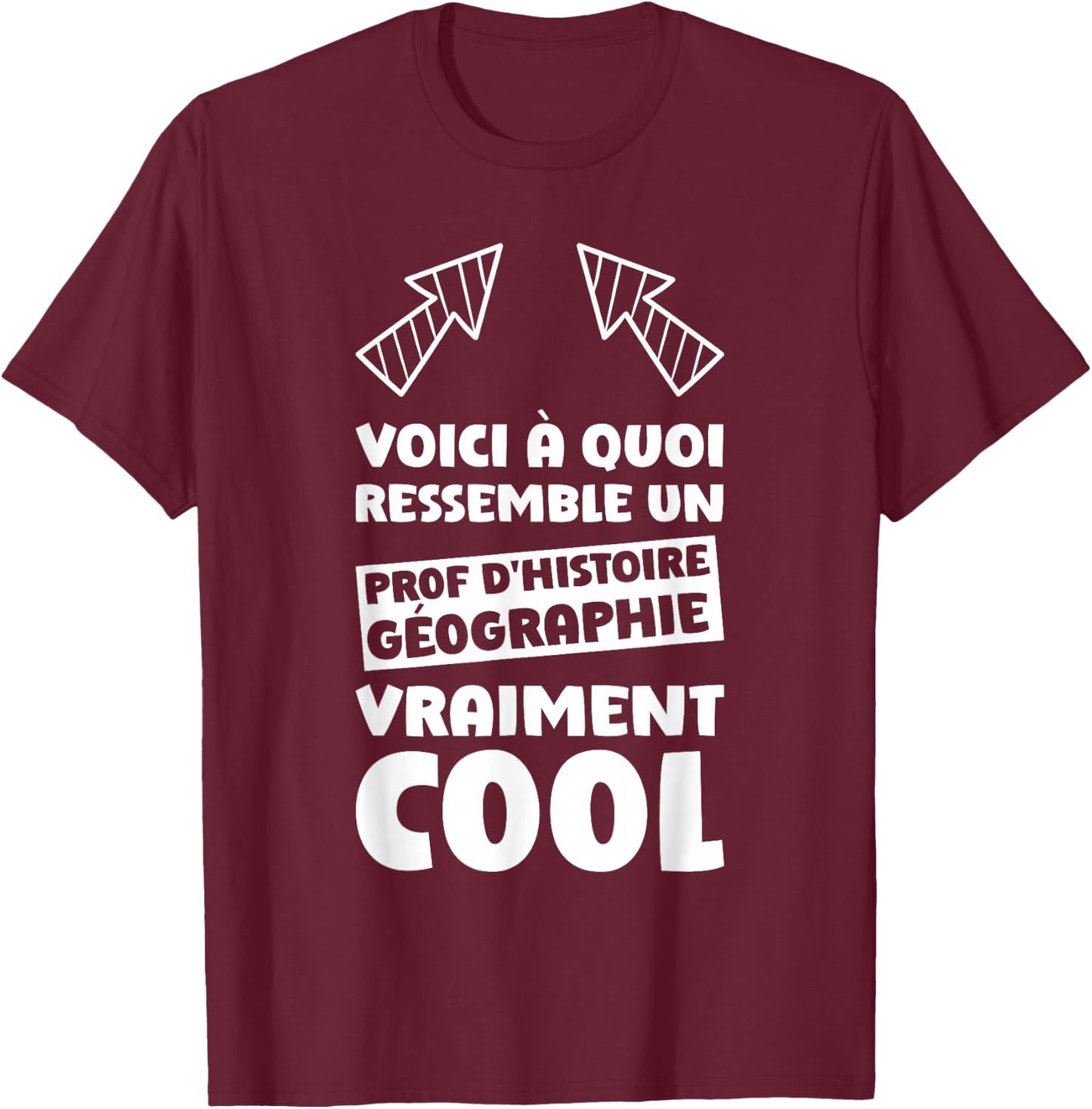 History Teacher Geography Quote Funny Teacher History Geo , Black, S T-Shirt - T-Shirt | Maroon