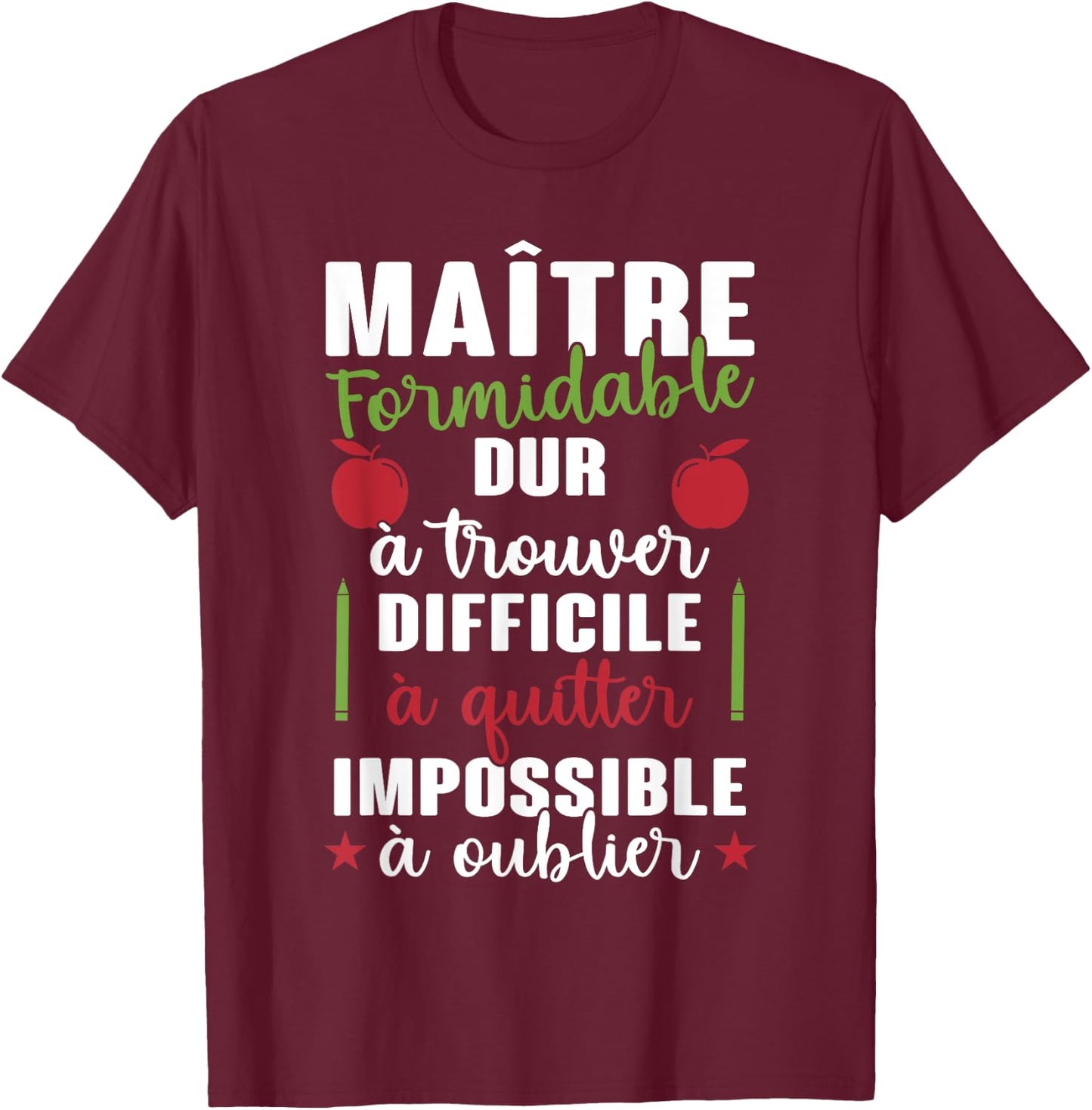 Original Gift School Teacher End of Year Thank You T-Shirt - T-Shirt | Maroon