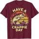 Bass Step Dad Have A Crappie Day Funny Kayak Fishing Father T-Shirt - T-Shirt | Maroon