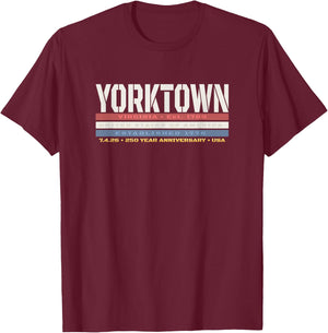 Yorktown Virginia 1776 USA Patriotic 250 Year Anniversary T-Shirt - T-Shirt | Maroon