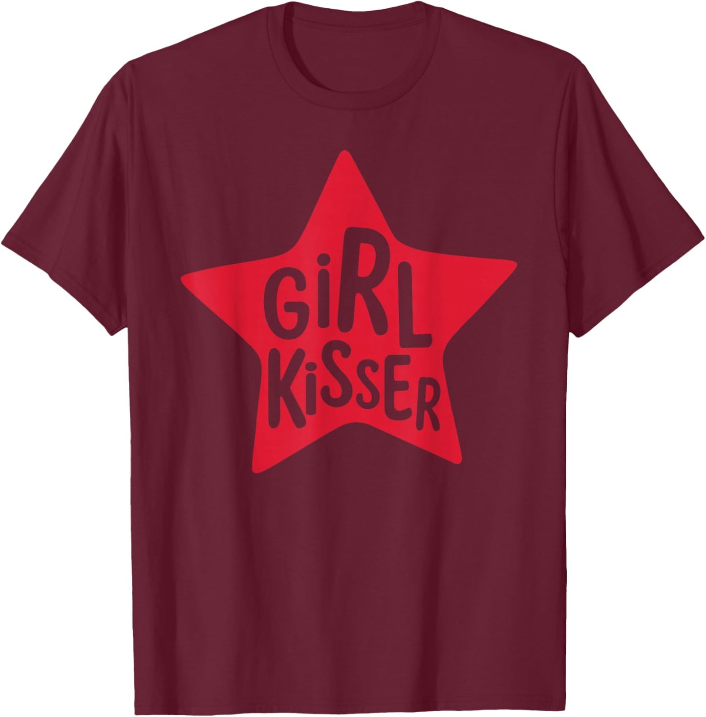 Girl Kisser Lesbian LGBT Gay Bisexual Trans Pride Pansexual T-Shirt - T-Shirt | Maroon