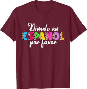 Spanish Teacher Shirt Men Maestra De Espanol T-Shirt - T-Shirt | Maroon