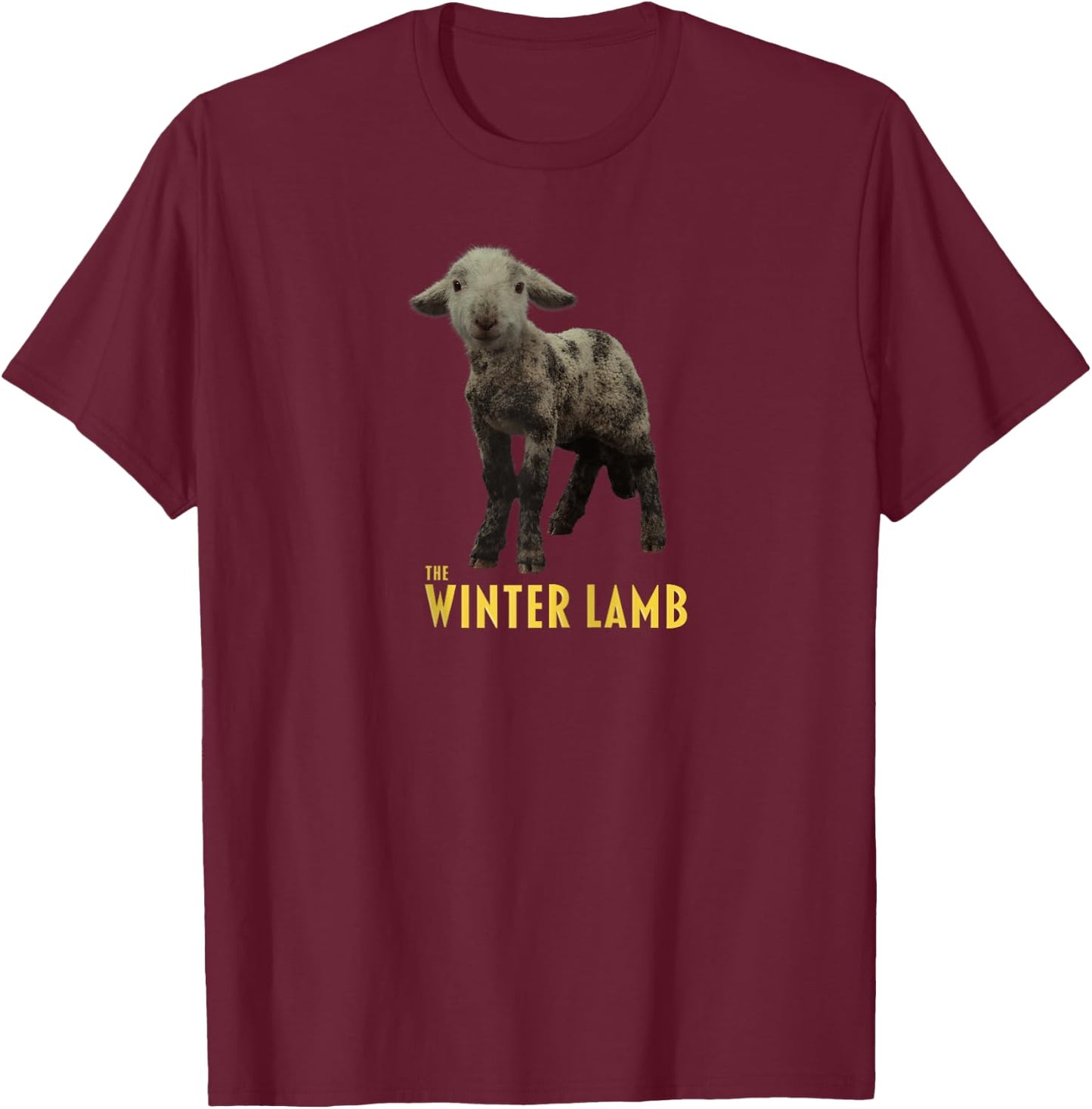 The Winter Lamb Raglan Baseball T-Shirt - T-Shirt | Maroon
