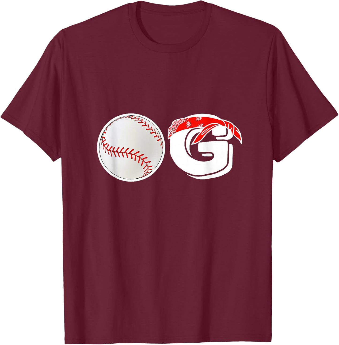 Funny Baseball Dad Coach Men Baseball OG Old School Baller T-Shirt - T-Shirt | Maroon