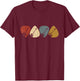 Guitarist, musician Guitar Pick - -Adults - Black - Small - Short Sleeve - Crew Collar - Modern - Retro - Vintage Design T-Shirt - T-Shirt | Maroon