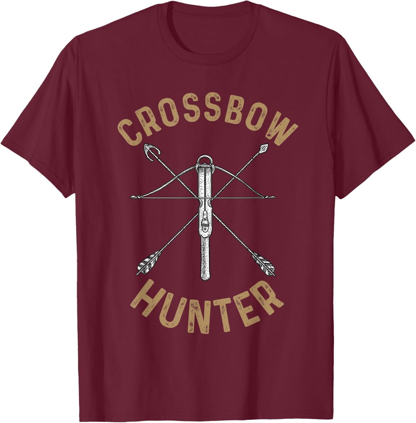 Cool Crossbow Women Archery Arrow Bow Hunting Gear T-Shirt - T-Shirt | Maroon