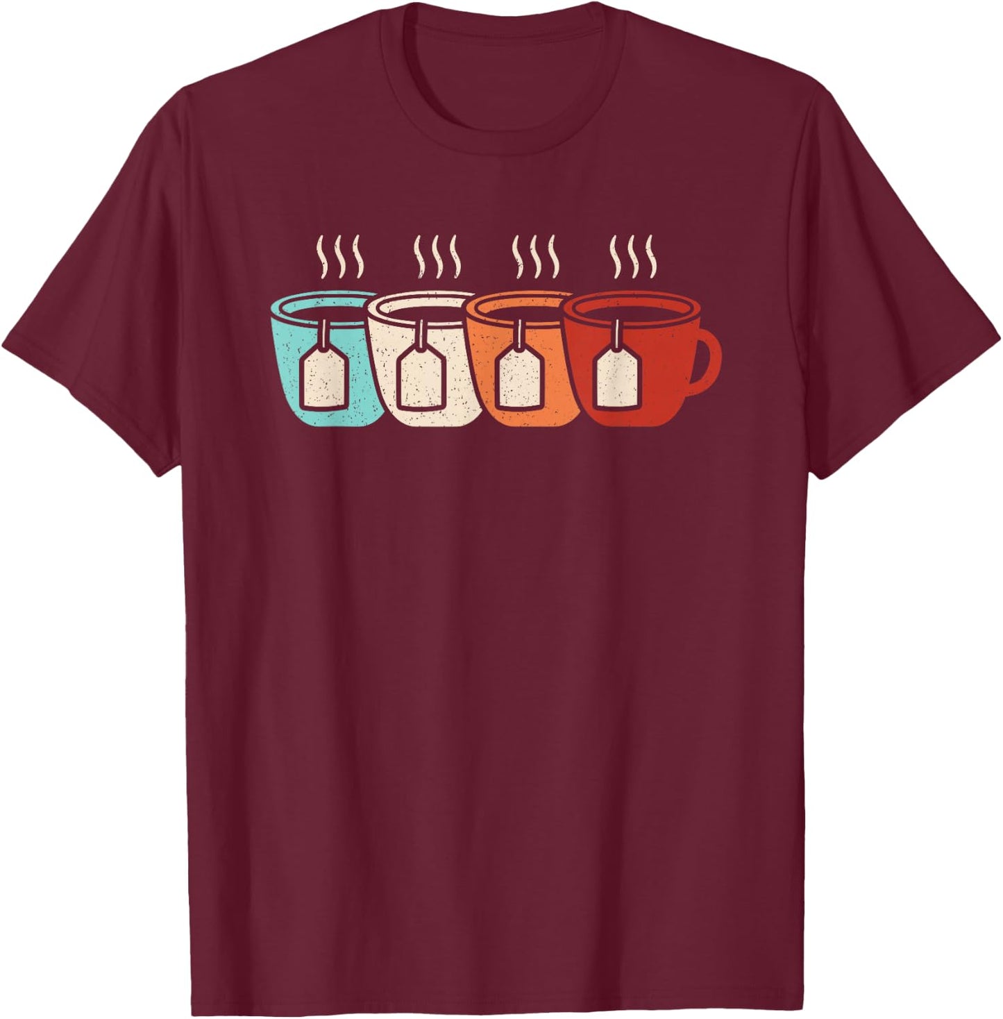 Retro Tea Cup Vintage Tea Lovers Tea Women Men T-Shirt - T-Shirt | Maroon