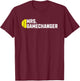 Mrs. Gamechanger Softball Scorekeeper Love T-Shirt - T-Shirt | Maroon