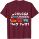 Kids 2nd Birthday Boy Train Chugga Chugga Two Two Toddler T-Shirt - T-Shirt | Maroon