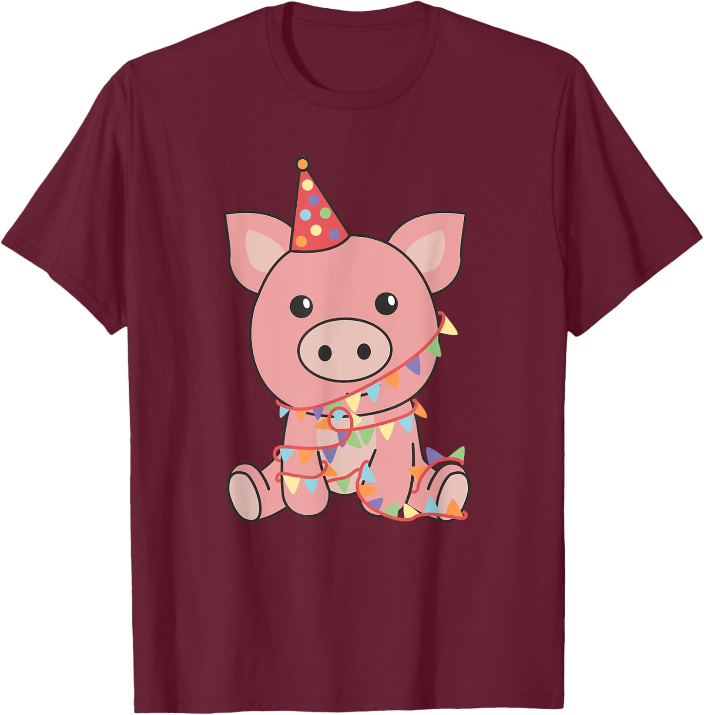 Geburtstag Schwein Kinder Birthday Animal Kids T-Shirt - T-Shirt | Maroon