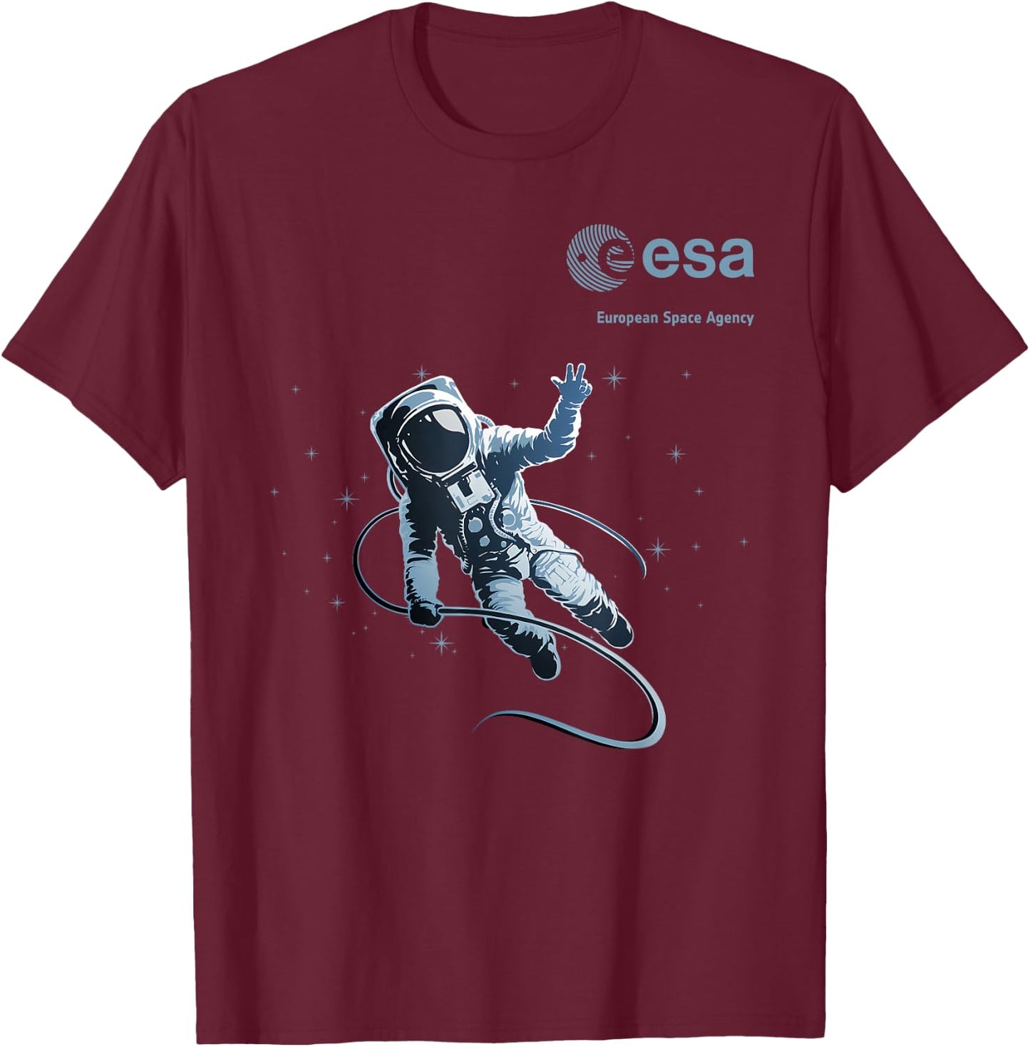 ESA European Space Agency Astronaut T-Shirt - T-Shirt | Maroon