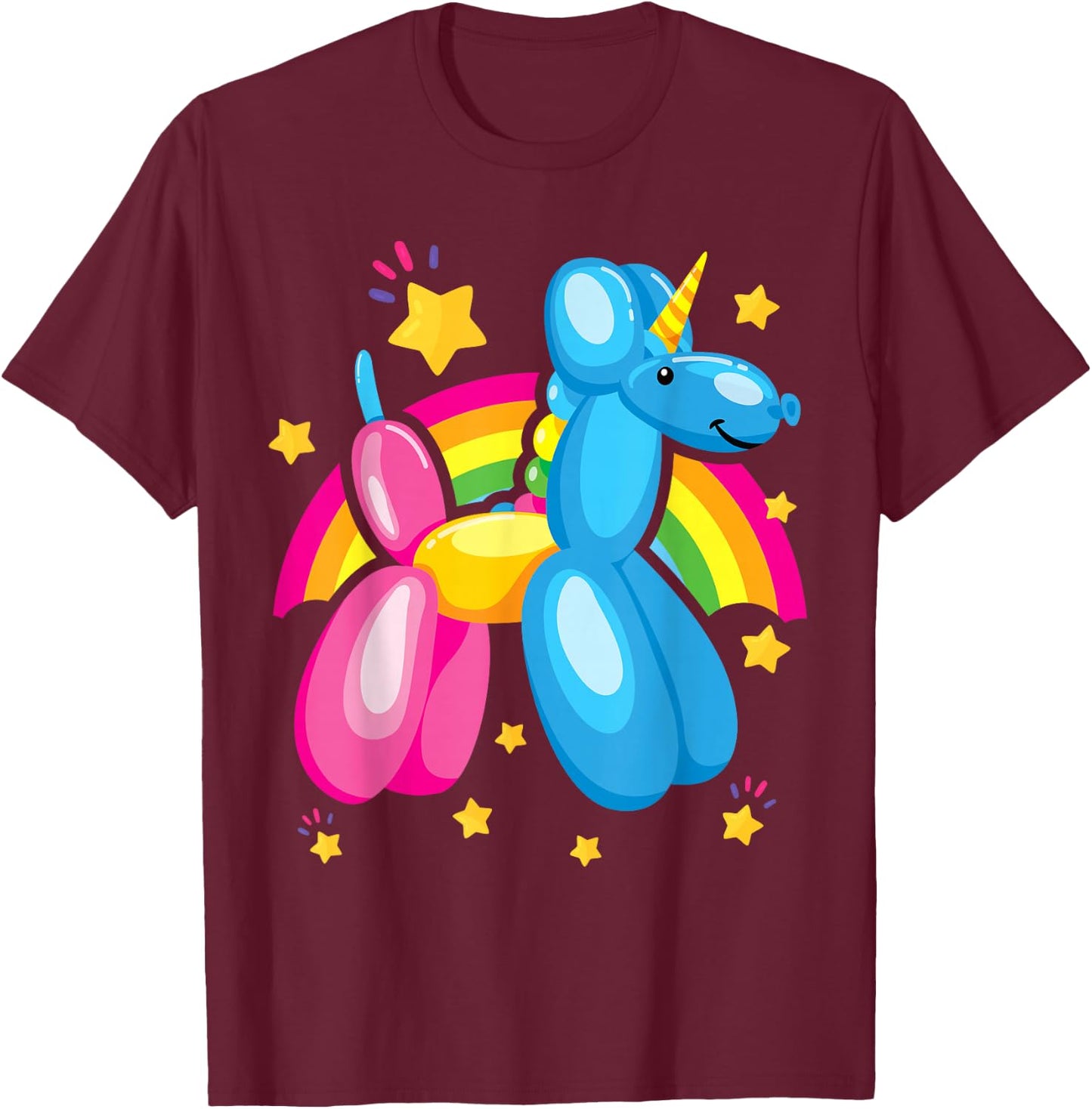 Kidcore Clothes Balloon Unicorn Aesthetic Clothes Teen Girls T-Shirt - T-Shirt | Maroon