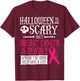 Halloween Costume Breast Cancer Awareness T-Shirt - T-Shirt | Maroon