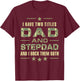 Best Dad and Stepdad Funny Christmas From Wife For Husband T-Shirt - T-Shirt | Maroon