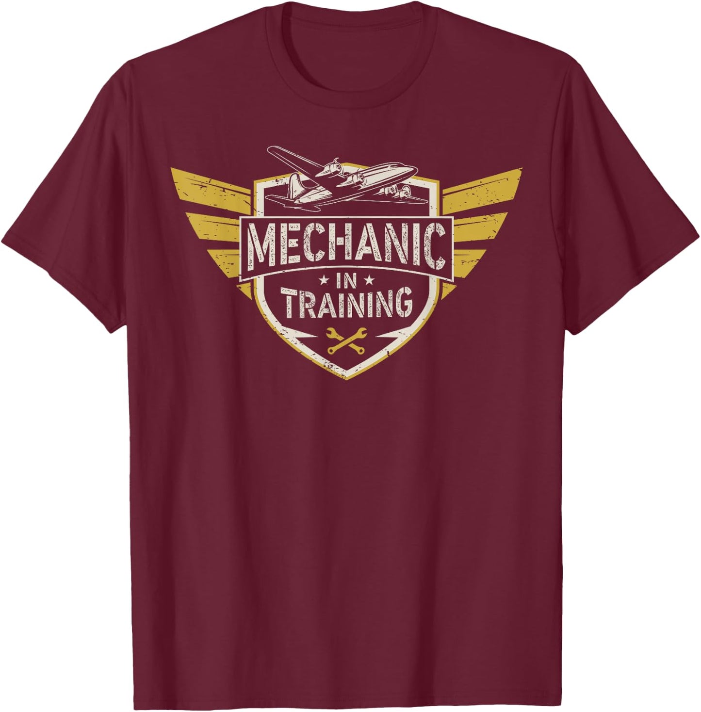 Aircraft Mechanic In Training Aviation School AMT Student T-Shirt - T-Shirt | Maroon