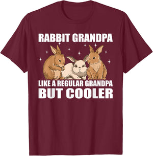 Rabbits Animal Bunny Rabbit Grandpa T-Shirt - T-Shirt | Maroon