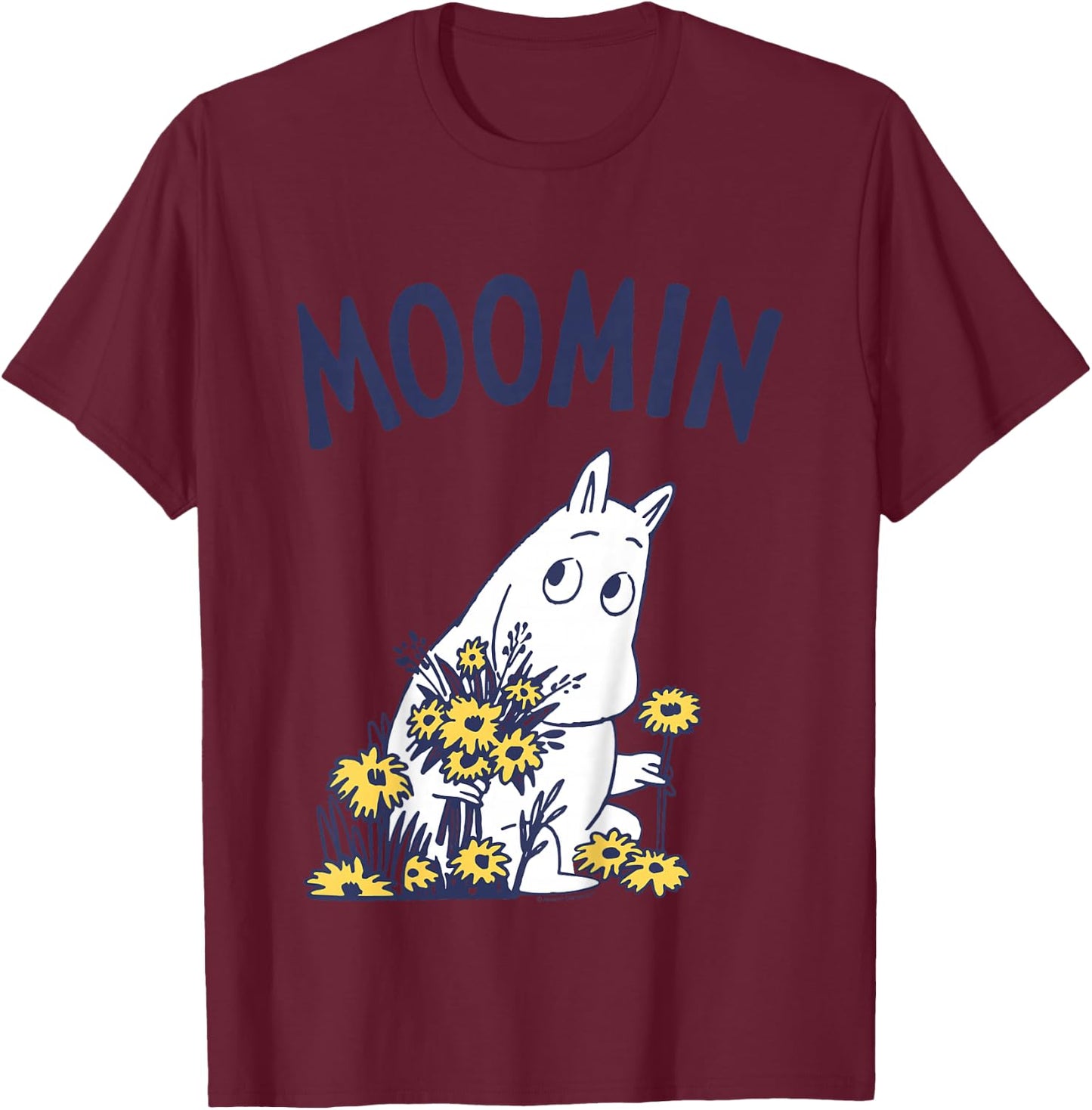Kids MOOMIN Moomintroll Flowers Kids , white, 2 T-Shirt - T-Shirt | Maroon