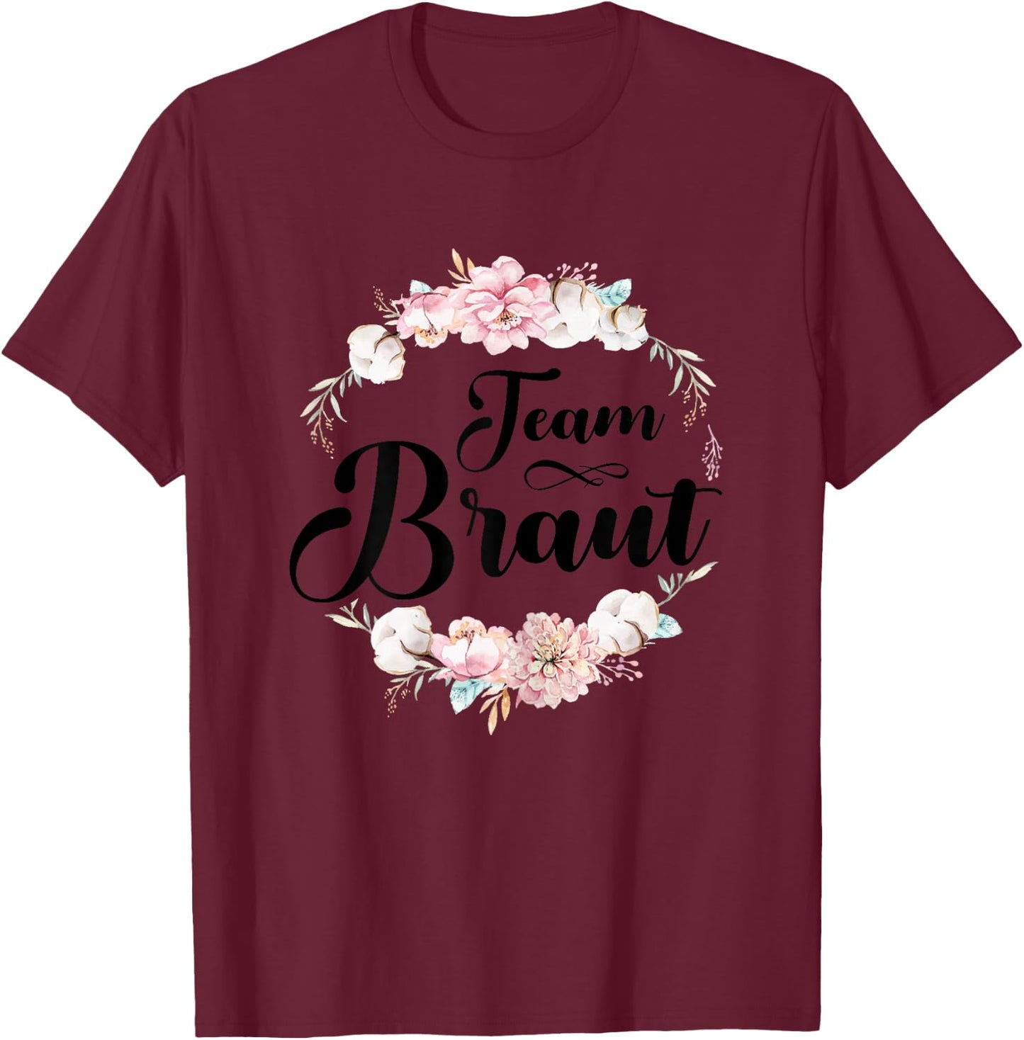 Women's Team Bride White Team Bride JGA Women Poltern , White T-Shirt - T-Shirt | Maroon