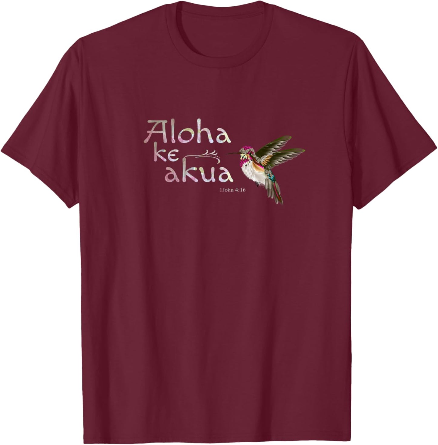 Christian Bible Verse God is Love Hawaiian Shirt T-Shirt - T-Shirt | Maroon