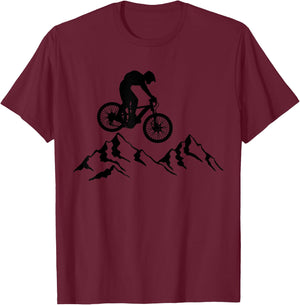 Mountain Bike MTB Biking Downhill Mountain Biker T-Shirt - T-Shirt | Maroon