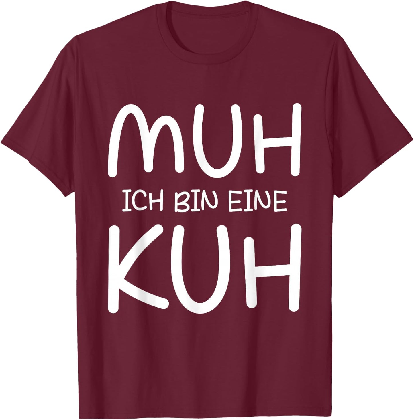 Cow Costume Carnival Costume Cow Muh Ich Bin Eine Kuh , black T-Shirt - T-Shirt | Maroon