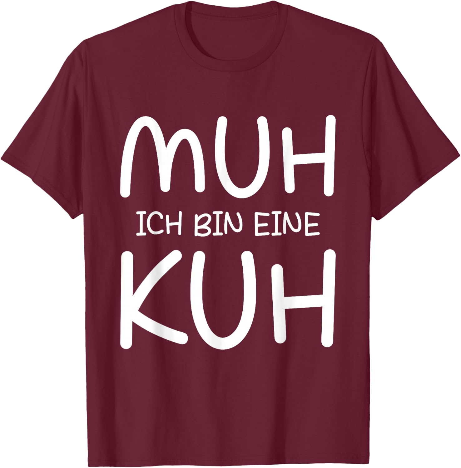 Cow Costume Carnival Costume Cow Muh Ich Bin Eine Kuh , black T-Shirt - T-Shirt | Maroon