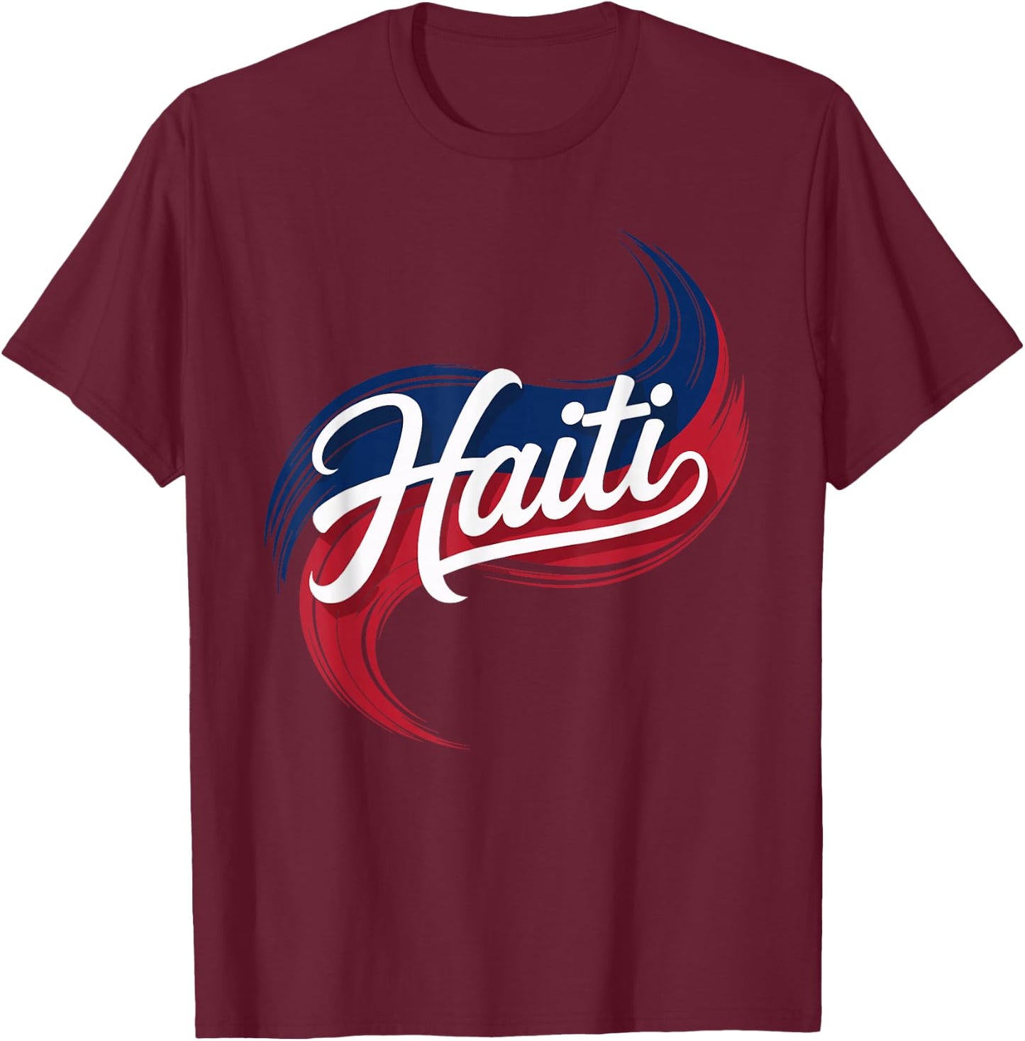 Haiti National Pride Inspired T-Shirt - T-Shirt | Maroon