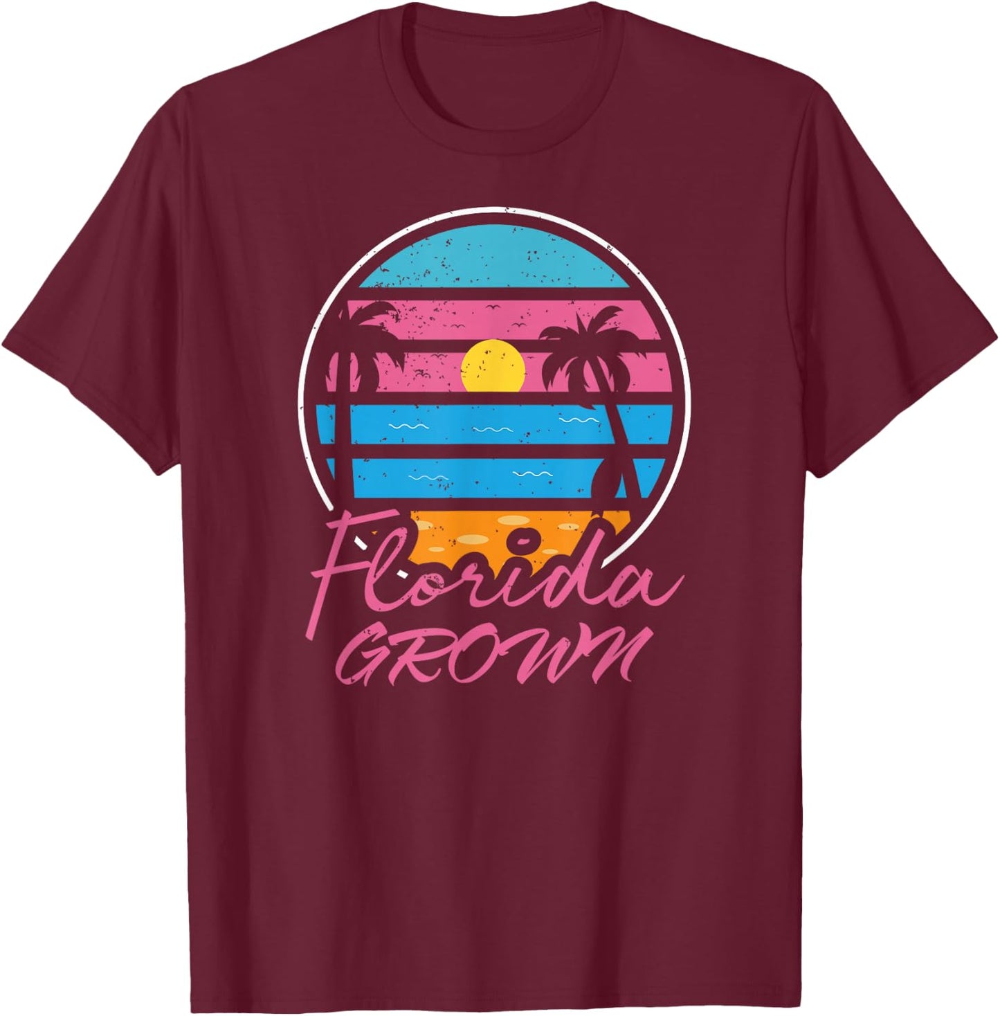 Florida Flo Grown Shirt Miami Orlando Tampa Destin Flag T-Shirt - T-Shirt | Maroon