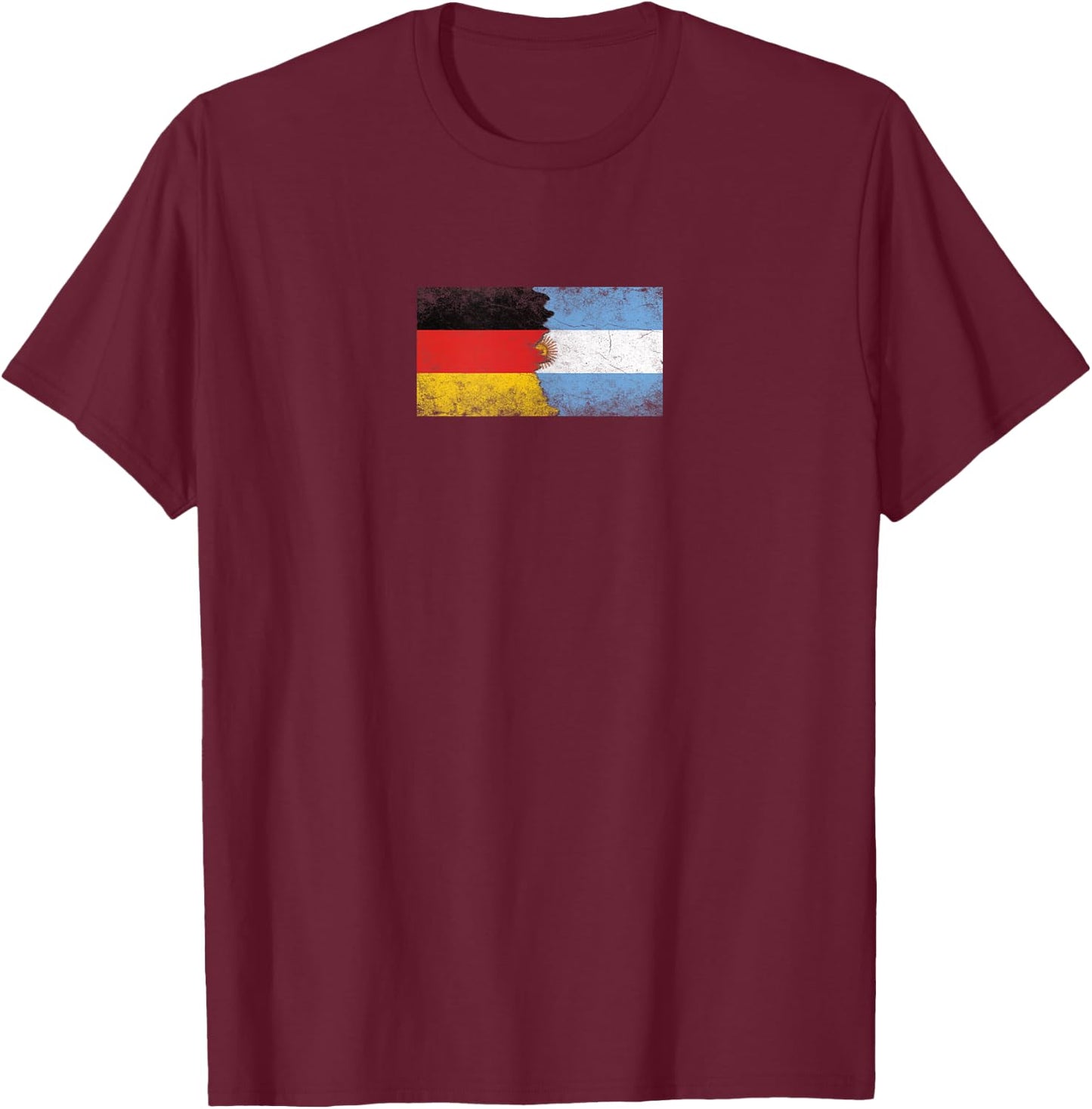 Deutschland & Argentinien Flaggen - Deutsch Argentinien, Argentinien T-Shirt - T-Shirt | Maroon