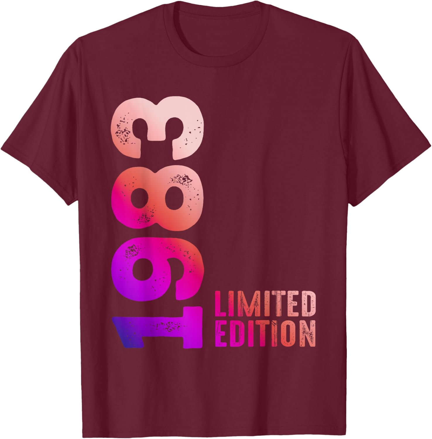 1983 Limited Edition 1983 Birthday Gift , Black, S T-Shirt - T-Shirt | Maroon