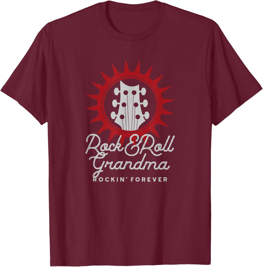 for Grandmas Who Rock T-Shirt - T-Shirt | Maroon