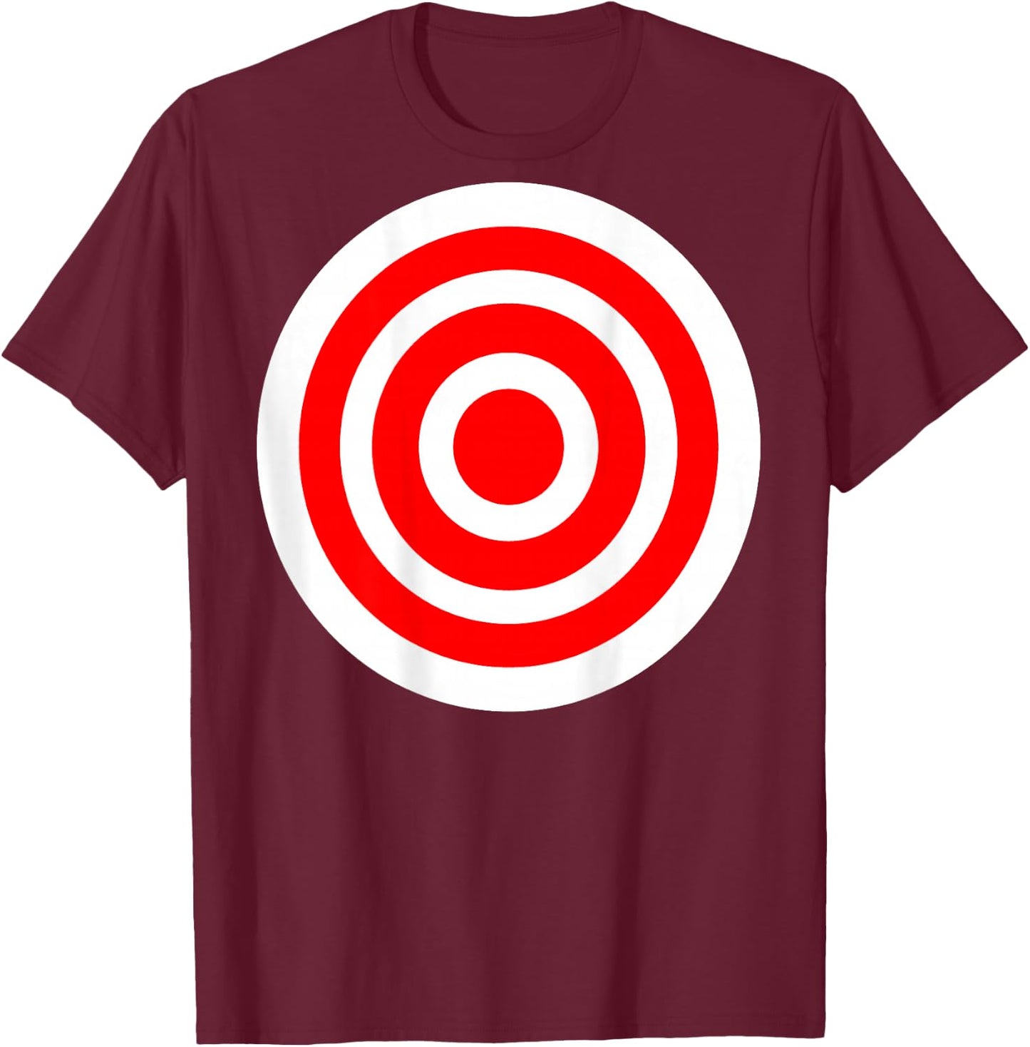 Target T Shirt Funny Printed on The Back Bulls Eye Gift T-Shirt - T-Shirt | Maroon