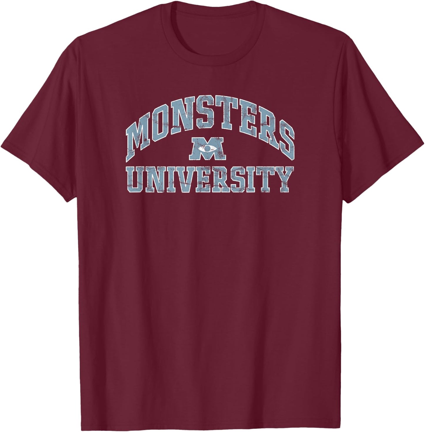 Disney Pixar Monsters University Simple Collegiate T-Shirt - T-Shirt | Maroon