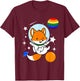 Fox Astronaut Gay Pride T-Shirt - T-Shirt | Maroon