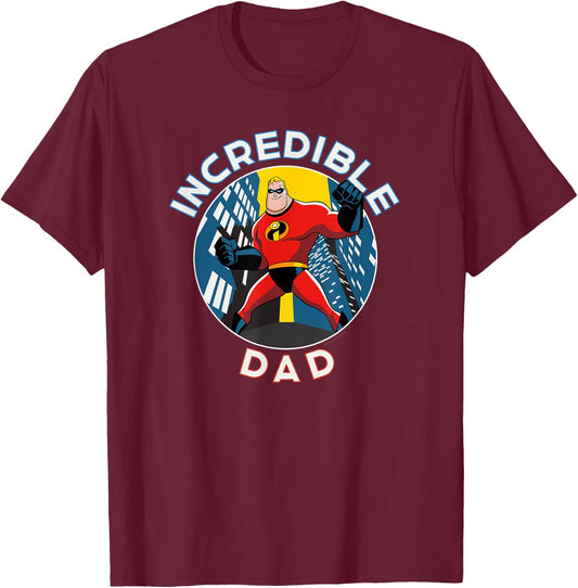 Disney and Pixar's The Incredibles Mr. Incredible Dad Father , black T-Shirt - T-Shirt | Maroon