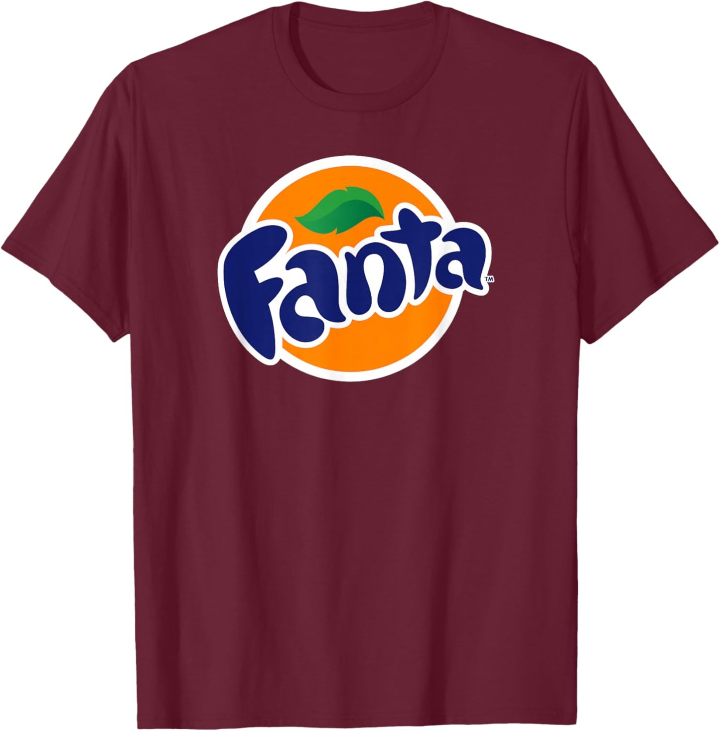 Fanta Circle Logo , black T-Shirt - T-Shirt | Maroon