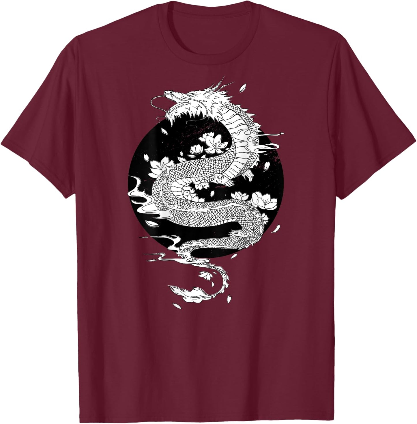 Tattoo Dragon Shirt Japanese Back Fire Dragon T-Shirt - T-Shirt | Maroon