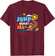 Curious George Run Jump & Play All Day T-Shirt - T-Shirt | Maroon