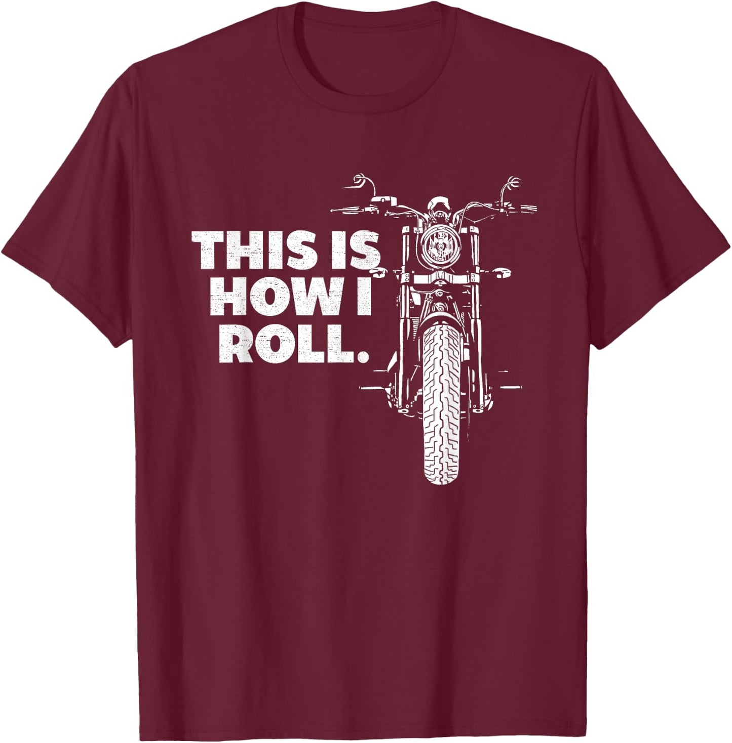Motorcycle Apparel - Motorcycle T-Shirt - T-Shirt | Maroon