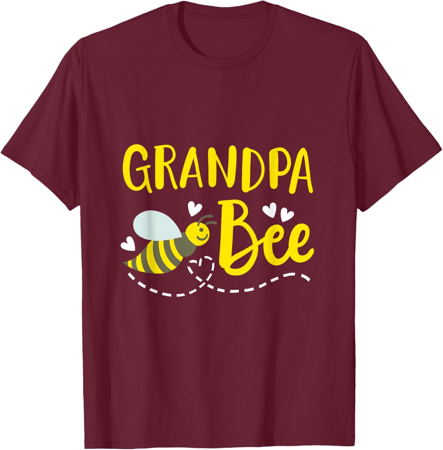 Grandpa Bee Cute Beekeeping Birthday Party Matching Family T-Shirt - T-Shirt | Maroon