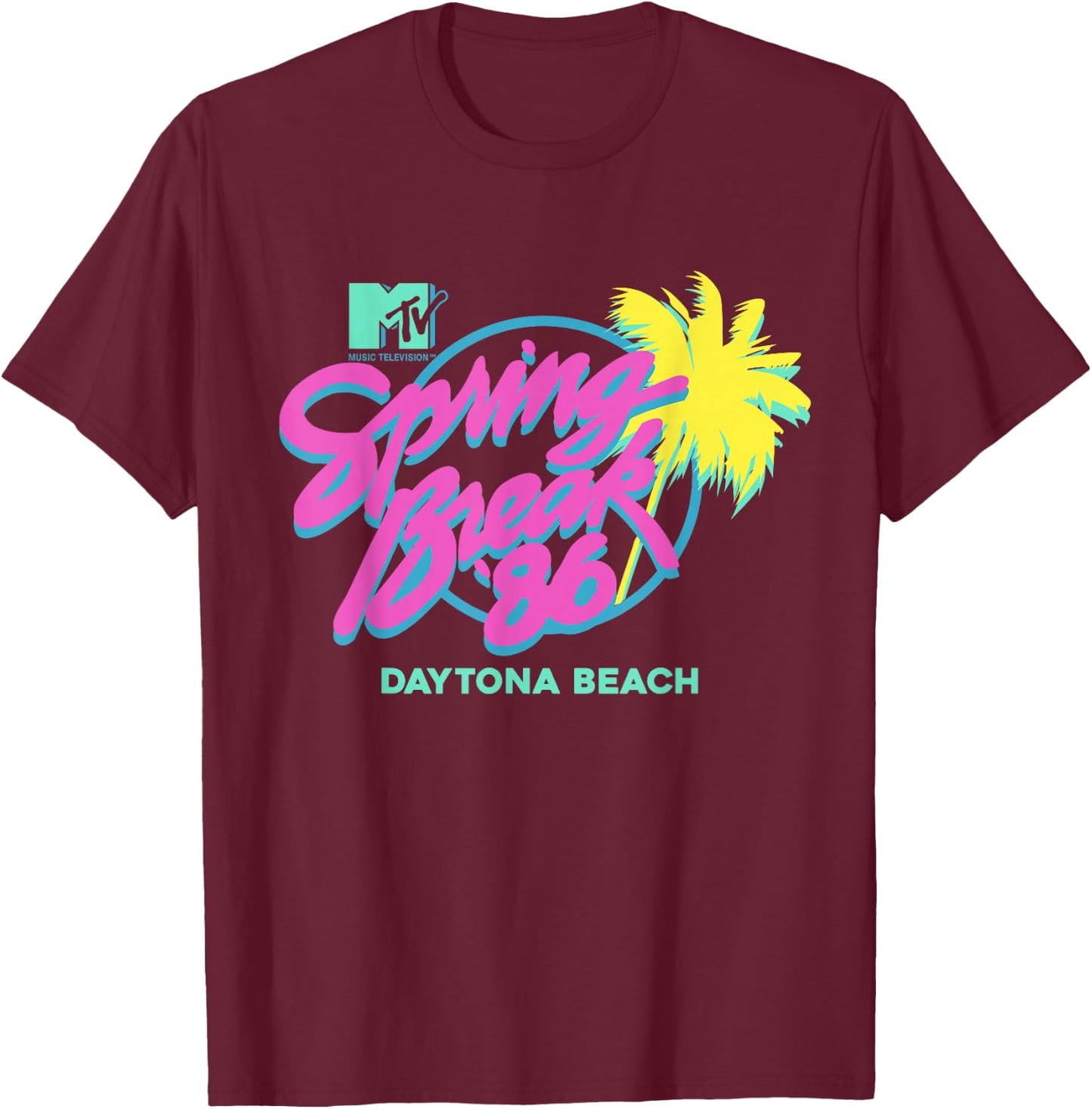 MTV - Spring Break 86 T-Shirt - T-Shirt | Maroon