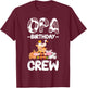 Opa Birthday Crew Farm Animal Family Bday Party T-Shirt - T-Shirt | Maroon